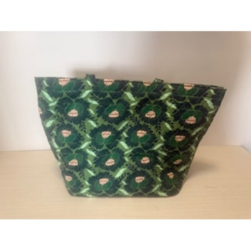 Vera Bradley Green Floral Quilted Tote‎ Bag